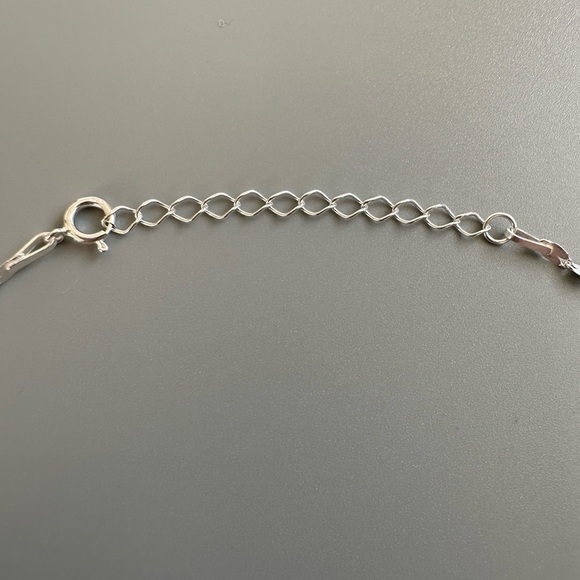 Sterling Silver Flat Chain Anklet - Picture 7 of 9